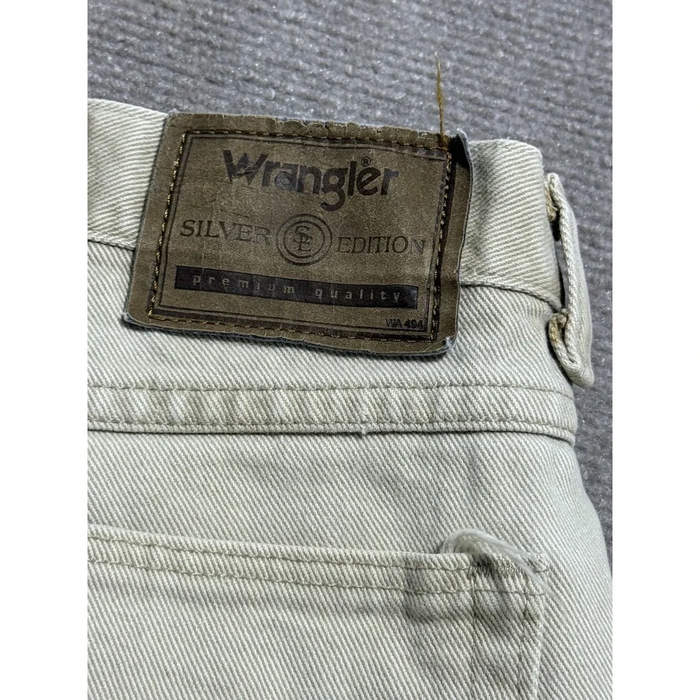 Wrangler Silver Edition Jeans Mens 40x29 Beige Straight‎ Leg Premium Quality USA